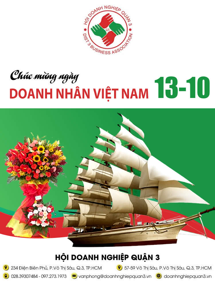 HỘI DOANH NGHIỆP QUẬN 3 CHÚC MỪNG NGÀY DOANH NHÂN VIỆT NAM